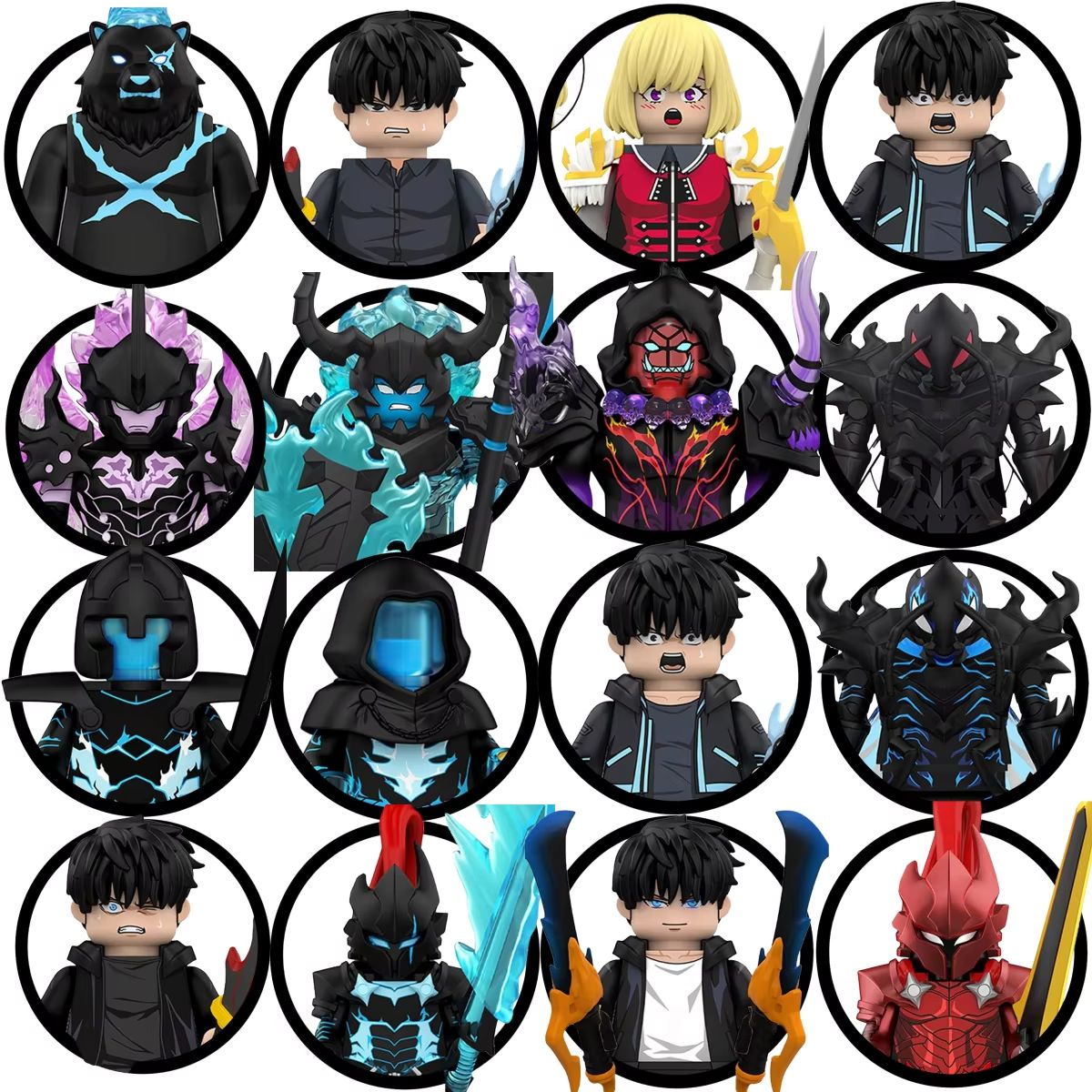 Anime Merchandise Box - Набор мини-фигурок-конструкторов Blind Box WM6220: Аниме-персонажи
