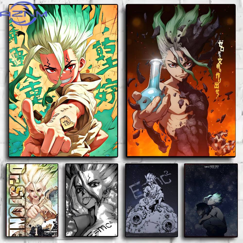 Anime Merchandise Posters - Классический аниме-постер Dr Stone, HD-постер, водонепроницаемый,
